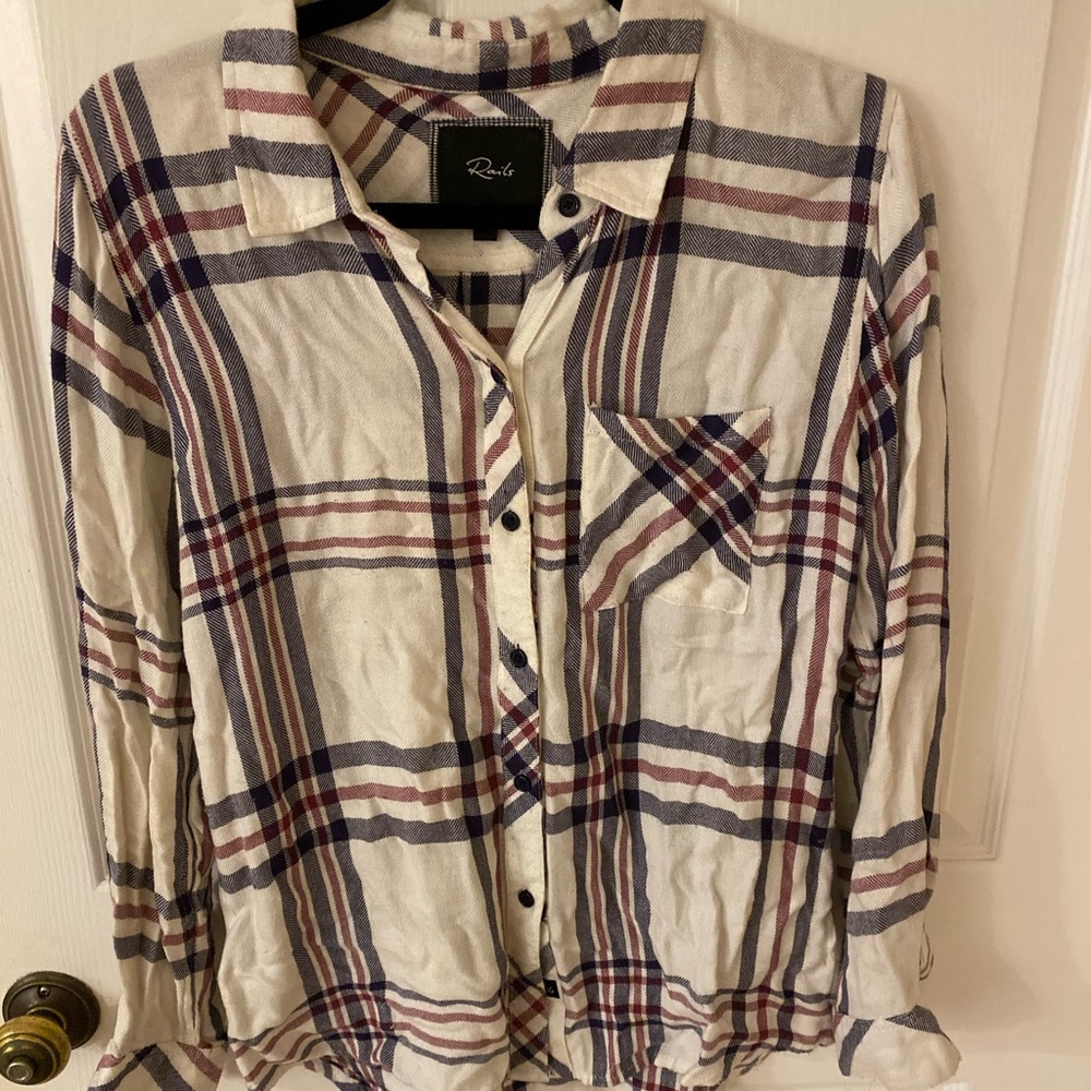 Rails plaid button up shirt